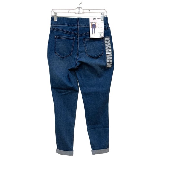 Nine West Heidi Pull On Crop Jeans Medium Wash Stretch NWT Womens 4 - Picture 9 of 9